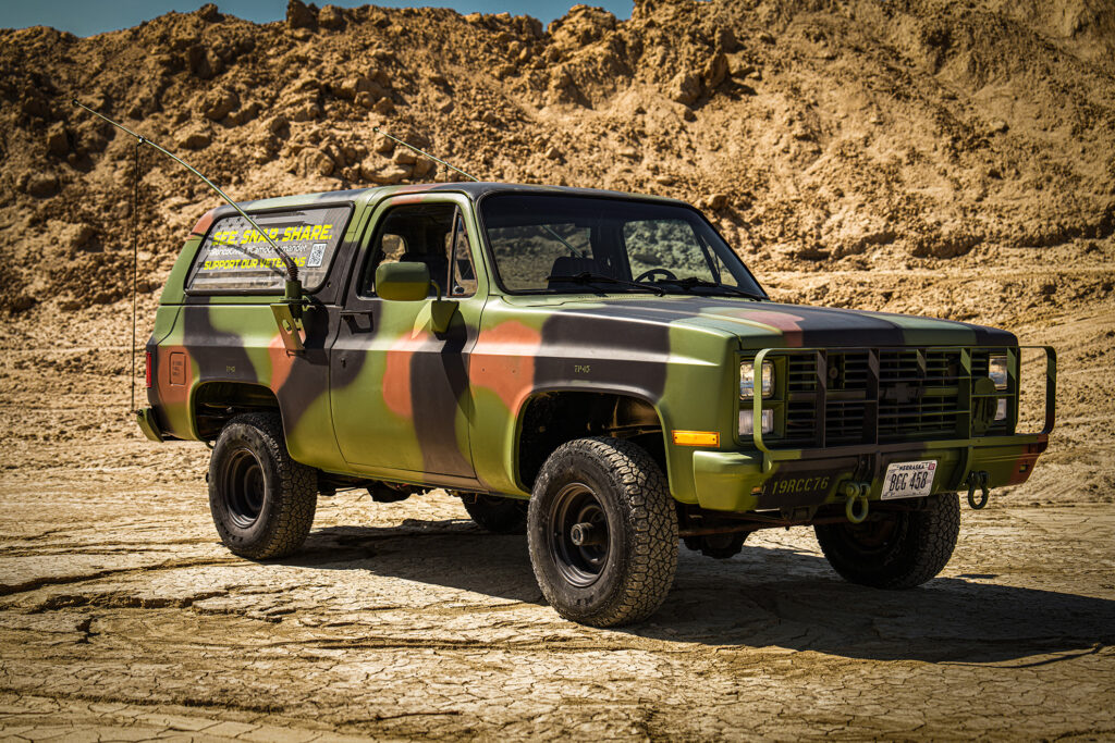 The Camo Commander is a 1985 K5 Blazer—rugged, restored and repurposed to raise awareness for our veterans.