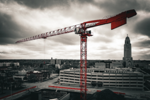 Working with a tower crane