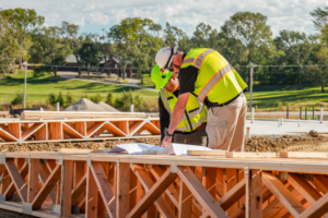 Trade partner on multi-family jobsite